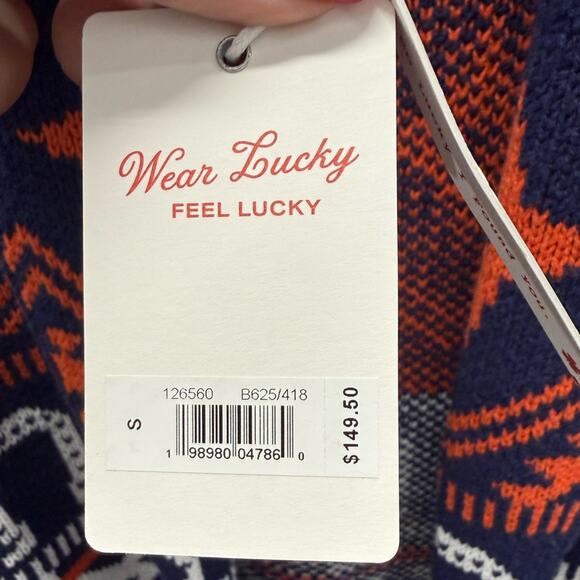 🆕Lucky Brand Draped Open Long Cardigan Aztec Print SZ S NWT! - Picture 3 of 6